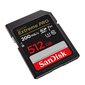 SANDISK EXTREME PRO SDXC 512GB 200/140 MB/s UHS-I U3 memory card (SDSDXXD-512G-GN4IN) hind ja info | Mälukaardid mobiiltelefonidele | hansapost.ee