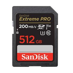 SANDISK EXTREME PRO SDXC 512GB 200/140 MB/s UHS-I U3 memory card (SDSDXXD-512G-GN4IN) price and information | Memory cards for mobile phones | hansapost.ee