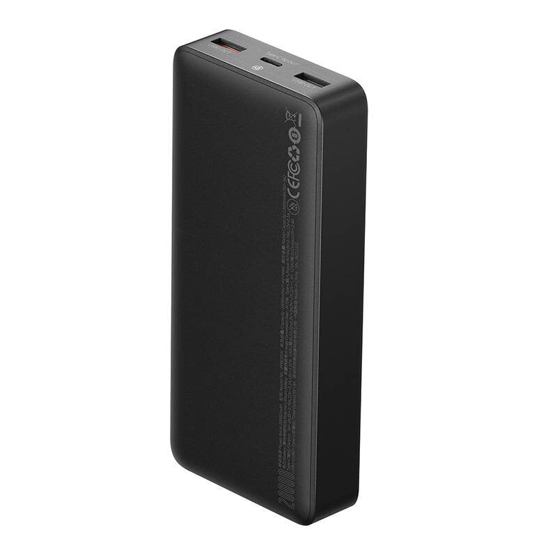 Väline aku Power Bank Baseus Bipow Type-C PD+2xUSB 25W 20000mAh 20000mAh LCD-ga must PPBD020301 цена и информация | Akupangad | hansapost.ee