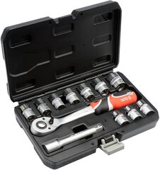 Комплект головок и ключей YATO YT-38671 | 12 шт. цена и информация | Механические инструменты | hansapost.ee