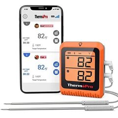 Цифровой беспроводной Bluetooth пищевой термометр ThermoPro TP-920 цена и информация | Аксессуары для гриля и барбекю | hansapost.ee