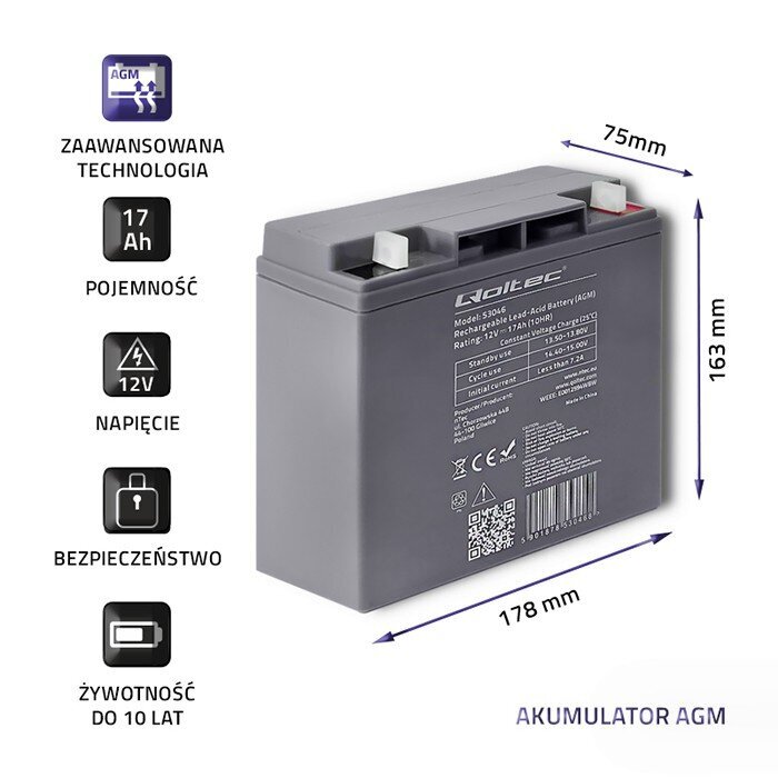 Qoltec 53046 hind ja info | Puhvertoiteallikad | hansapost.ee