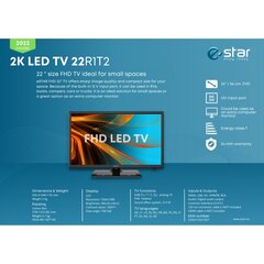 22" 2K LED TV eSTAR LEDTV22R1T2 hind ja info | Televiisorid | hansapost.ee