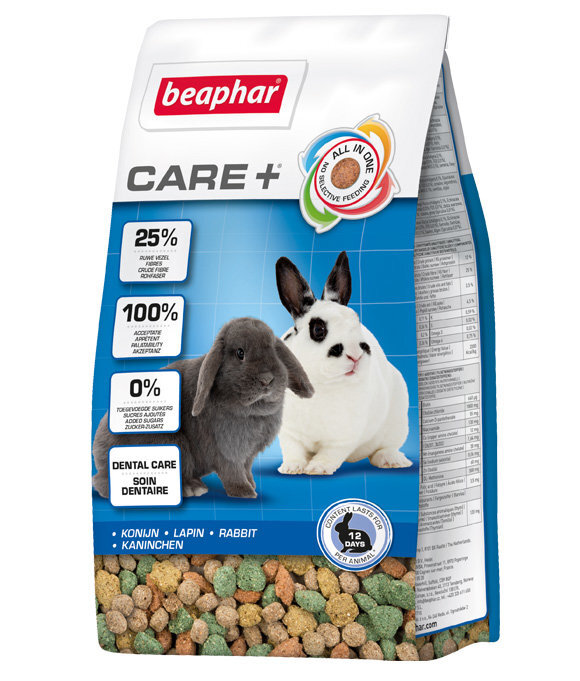 Beaphar Care+ küülikutele Rabbit, 1,5 kg цена и информация | Toit väikeloomadele | hansapost.ee