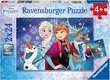 Ravensburger puzzle 2x24 tk, Lumekuninganna цена и информация | Pusled lastele ja täiskasvanutele | hansapost.ee