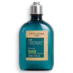 Meeste dušigeel L´occitane For Men Cap Cedrat Shower Gel - A refreshing shower gel for body and hair, 250 ml price and information | Dušigeelid, õlid | hansapost.ee