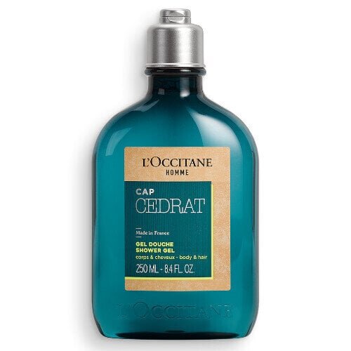 Meeste dušigeel L´occitane For Men Cap Cedrat Shower Gel - A refreshing shower gel for body and hair, 250 ml hind ja info | Dušigeelid, õlid | hansapost.ee