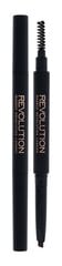 Kulmupliiats koos harjaga Makeup Revolution London Duo Brow 0,15 g, Medium Brown hind ja info | Kulmupliiatsid, -puudrid ja -värvid | hansapost.ee