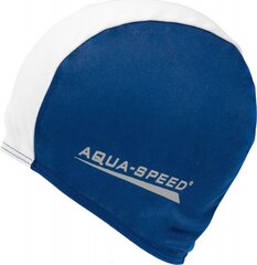 Aqua-Speed 15 091 ujumismüts, sinine/valge, polüester hind ja info | Ujumismütsid | hansapost.ee
