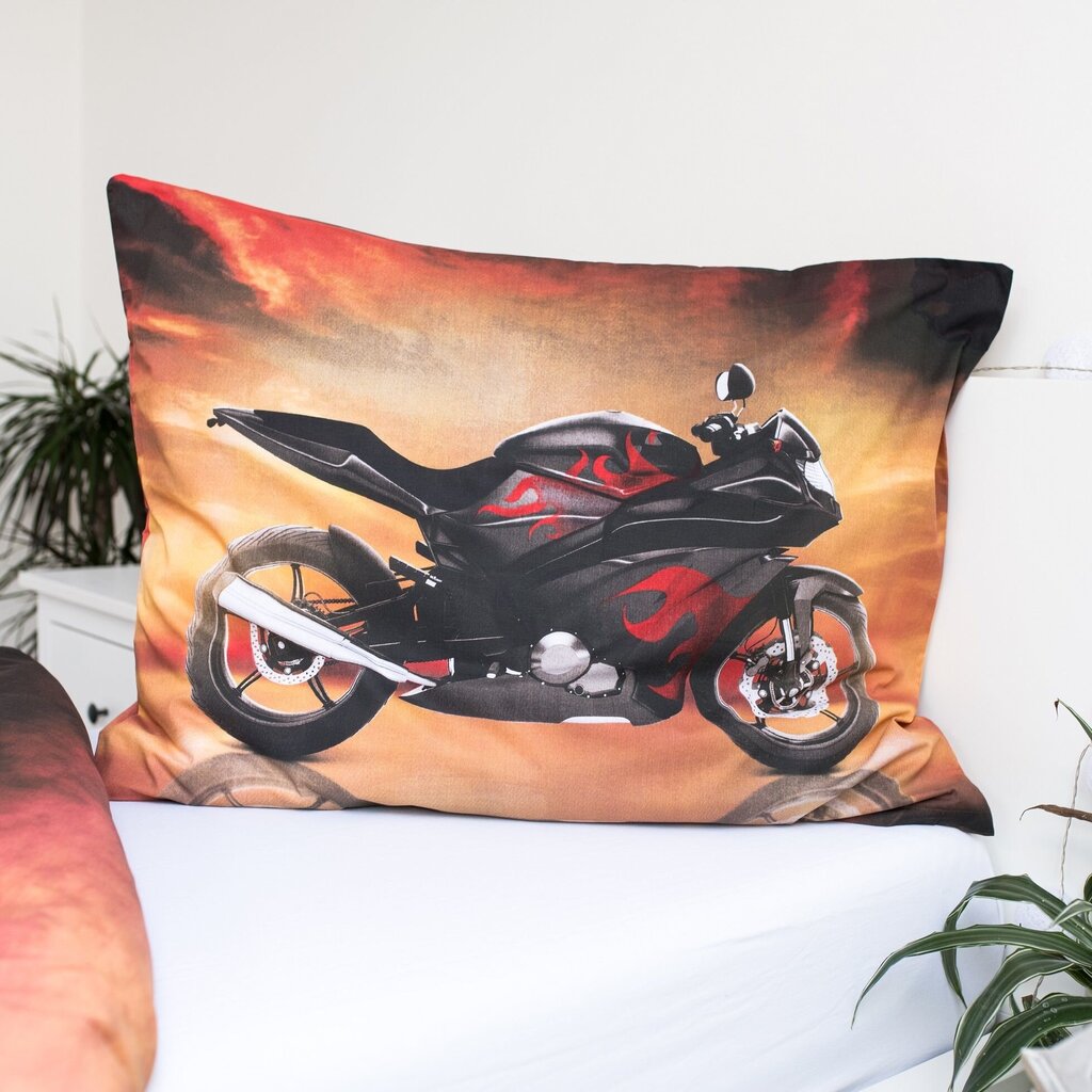 Voodipesukomplekt Motorbike, 140 x 200 cm + padjapüür 70 x 90 cm цена и информация | Laste voodipesu | hansapost.ee