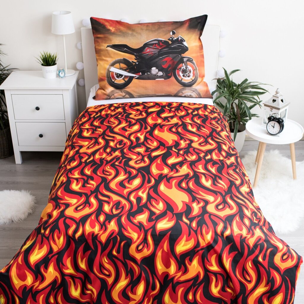 Voodipesukomplekt Motorbike, 140 x 200 cm + padjapüür 70 x 90 cm цена и информация | Laste voodipesu | hansapost.ee