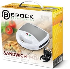 Сэндвичница Brock Electronics  SSM 1001 WH цена и информация | Бутербродницы | hansapost.ee