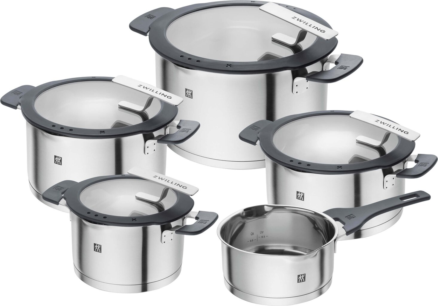 Pottide komplekt Zwilling Simplify, 5 osa, must hind ja info | Potid | hansapost.ee