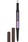 Kulmupliiats Maybelline New York Express Brow Satine Duo, Dark Brown o4 hind ja info | Kulmupliiatsid, -puudrid ja -värvid | hansapost.ee