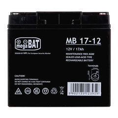 MPL megaBAT MB 17-12 UPS battery Lead-acid accumulator VRLA AGM Maintenance-free 12 V 17 Ah Black price and information | Car batteries | hansapost.ee