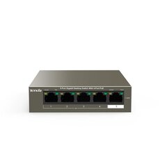 Маршрутизатор Tenda TEF1105P network switch Managed Fast Ethernet (10/100) Brown Power over Ethernet (PoE) цена и информация | Маршрутизаторы (роутеры) | hansapost.ee