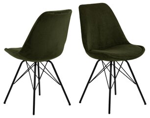 Набор из 2 обеденных стульев Eris, зеленый цвет цена и информация | Стулья для кухни и столовой | hansapost.ee