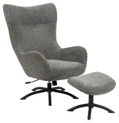 Кресло с пуфом Talgarth, серый цвет цена и информация | Кресла для отдыха | hansapost.ee