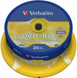 USB-andmekandja Verbatim 43489, 4,7GB, DVD+RW цена и информация | Mälupulgad | hansapost.ee