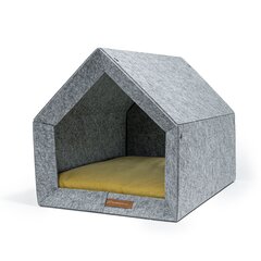 Rexproduct лежак-будка Kennel, M, серый/желтый цена и информация | Лежаки, домики | hansapost.ee