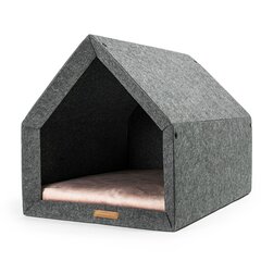 Rexproduct лежак-будка Kennel, M, серый/розовый цена и информация | Лежаки, домики | hansapost.ee