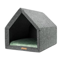 Rexproduct лежак-будка Kennel, S, серый/зеленый цена и информация | Лежаки, домики | hansapost.ee