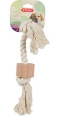 ZOLUX WILD A rope toy, 2 knots, with a wooden disc цена и информация | Игрушки для собак | hansapost.ee