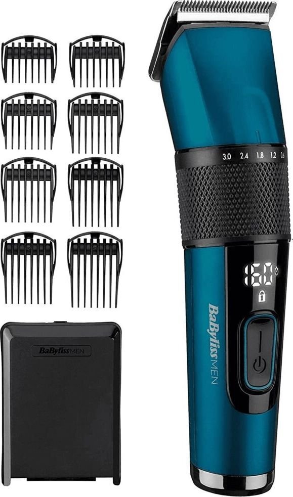 BaByliss Japanese Steel Digital Hair Clipper Black, Teal hind ja info | Juukselõikusmasinad ja trimmerid | hansapost.ee