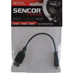 Кабель Sencor USB 2.0 cable, A/F-Micro B/M цена и информация | Адаптеры и USB-hub | hansapost.ee
