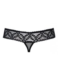 Obsessive - 837-thc-1 crotchless thong black l/xl цена и информация | Сексуальное женское белье | hansapost.ee
