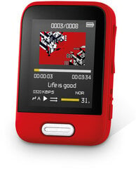 Sencor SFP 7716 RD, 16 GB, красный цена и информация | MP3 плеер, MP4 плеер | hansapost.ee