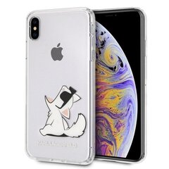 Karl Lagerfeld iPhone Xs Max - Choupette Fun Sunglasses - Transparent TPU case hind ja info | Telefonide kaitsekaaned ja -ümbrised | hansapost.ee