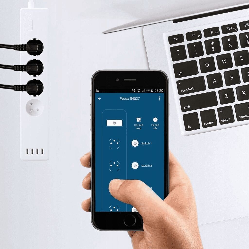 Nutikas pikendusjuhe Woox WiFi Smart 4x USB hind ja info | Nutiseadmed ja lisatarvikud | hansapost.ee