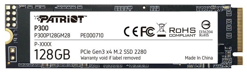SSD PATRIOT P300 M.2 PCI-EX4 NVME 128 GB цена и информация | Sisemised kõvakettad | hansapost.ee