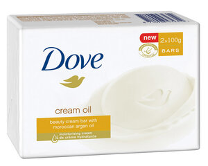 Брусок мыла с аргановым маслом Dove, 100 г, 2 шт. цена и информация | Мыло | hansapost.ee