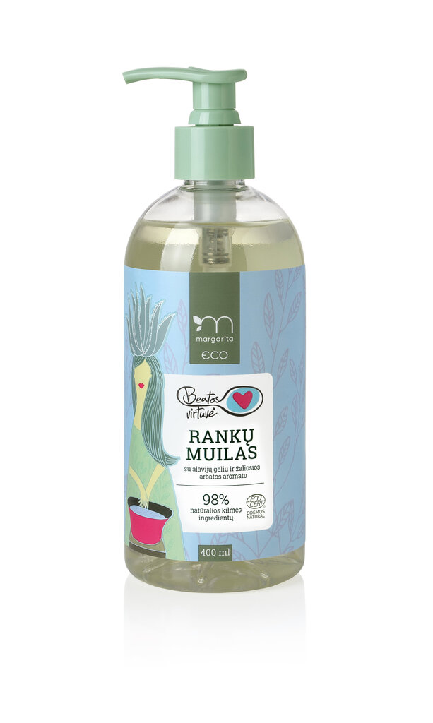 Käteseep MARGARITA ECO VÕITJA KÖÖGIS aaloe vera geeli ja rohelise tee lõhnaga 400 ml цена и информация | Seebid | hansapost.ee