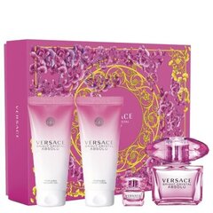 Komplekt Versace Bright Crystal Absolu naistele: parfüümvesi EDP 90 ml + 5 ml + ihupiim 100 ml + dušigeel 100 ml hind ja info | Parfüümid naistele | hansapost.ee
