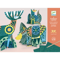 Kraapimise kaardid - Skulptuurid - Looma Folk, Djeco DJ09708 hind ja info | Arendavad laste mänguasjad | hansapost.ee