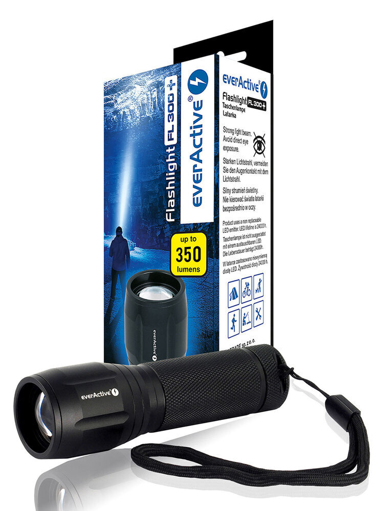 LED flashlight everActive FL-300+ hind ja info | Taskulambid, pealambid ja prožektorid | hansapost.ee