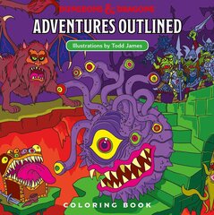 Dungeons & Dragons (D&D) Adventures Outlined Coloring Book цена и информация | Книжки - раскраски | hansapost.ee