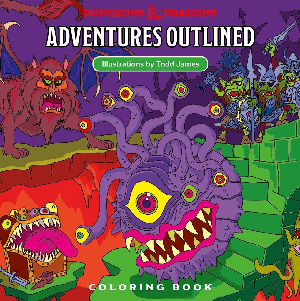 Dungeons & Dragons Adventures Outlined Värviraamat hind ja info | Värviraamatud | hansapost.ee