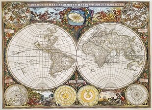 Пазл Trefl, Старинная карта мира, 1000 дет. цена и информация | Пазлы | hansapost.ee
