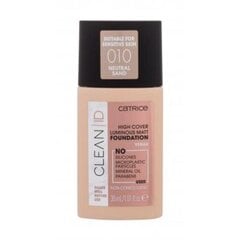 Основа ддля макияжа Catrice Clean ID Luminous Matt Make-up 010 Neutral Sand, 30 мл цена и информация | Пудры, базы под макияж | hansapost.ee