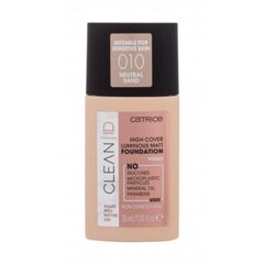 Catrice Clean ID Luminous Matt Make-up - Matující a rozjasňující tekutý make-up 30 ml 004 Light Almond #DFB8A7 hind ja info | Catrice Parfüümid, lõhnad ja kosmeetika | hansapost.ee