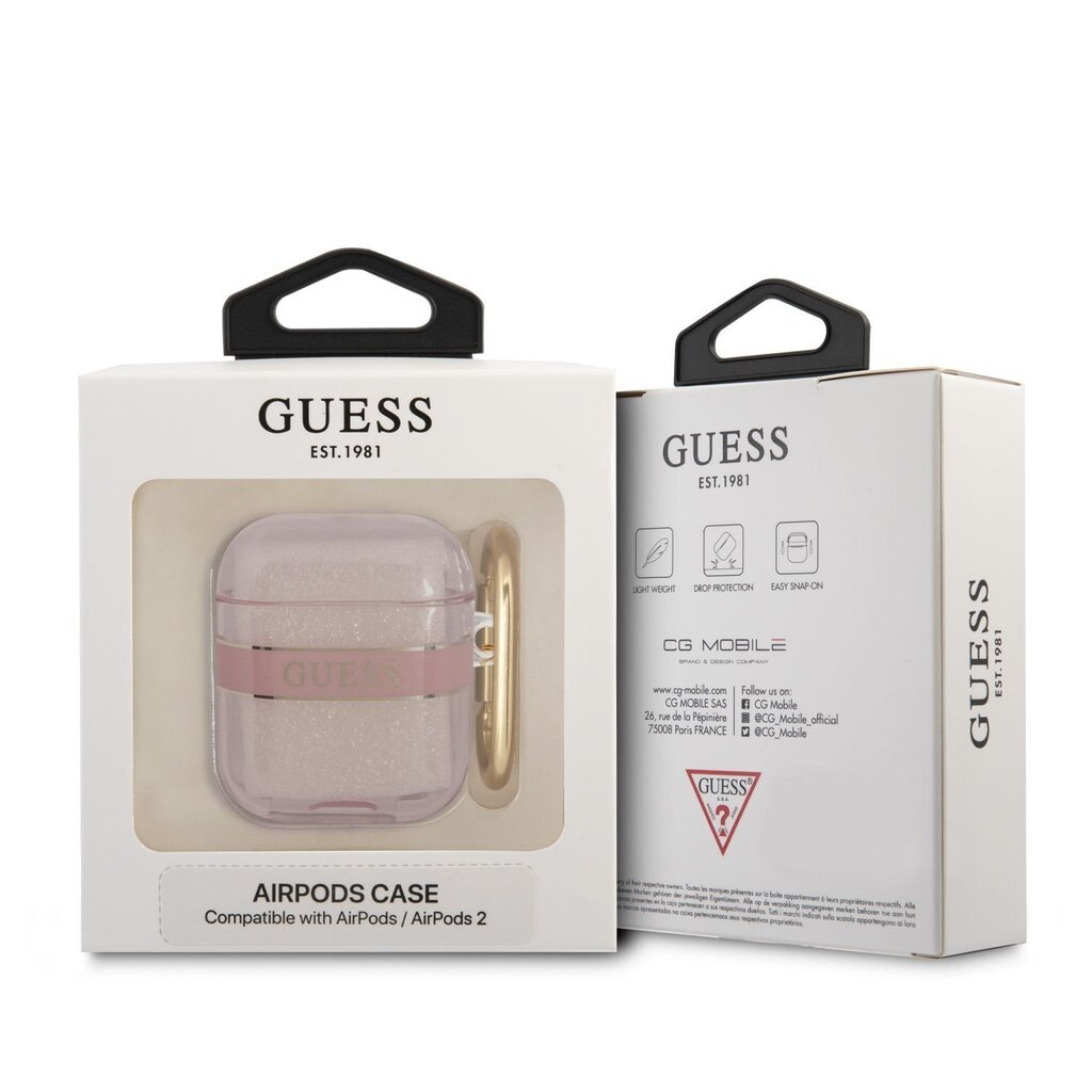 Guess TPU AirPods 1/2 цена и информация | Kõrvaklappide tarvikud | hansapost.ee