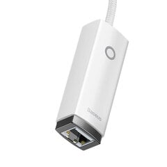 Adapter Baseus Lite Series USB-C to RJ45 network (white) hind ja info | USB adapterid ja jagajad | hansapost.ee
