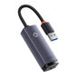 Adapter Baseus Lite Series USB to RJ45 network, 1000Mbps (gray) цена и информация | USB adapterid ja jagajad | hansapost.ee