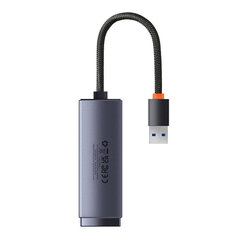 Adapter Baseus Lite Series USB to RJ45 network, 1000Mbps (gray) hind ja info | Baseus Arvutite lisatarvikud | hansapost.ee