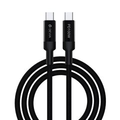 Devia cable Extreme PD USB-C - USB-C 1,5 m 100W black hind ja info | Mobiiltelefonide kaablid | hansapost.ee