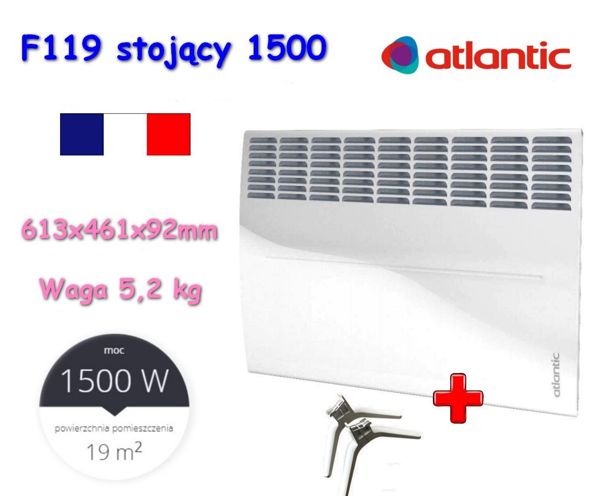 Elektriline konvektor Atlantic F119 Design 1500W PLUG цена и информация | Küttekehad | hansapost.ee